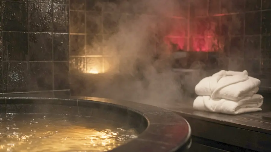 Erotic spa near me - a candlelit room and a body oiled for a session