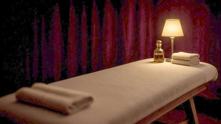 Full body massage near me - a candlelit room and a body oiled for a session