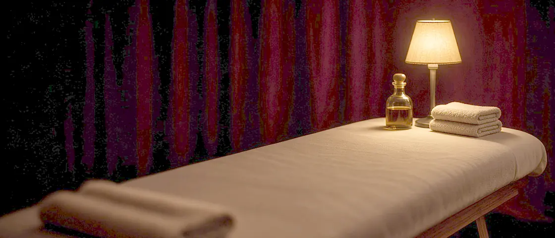 Full body massage near me - a candlelit room and a body oiled for a session