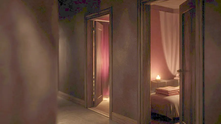 Happy ending massage near me - two candlelit rooms to choose between, a figure in one
