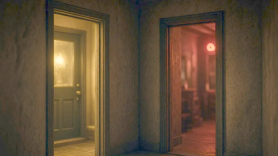Massage parlour near me - two candlelit rooms to choose between, a figure in one