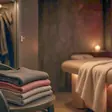 Naked massage near me - a candlelit room and a body oiled for a session
