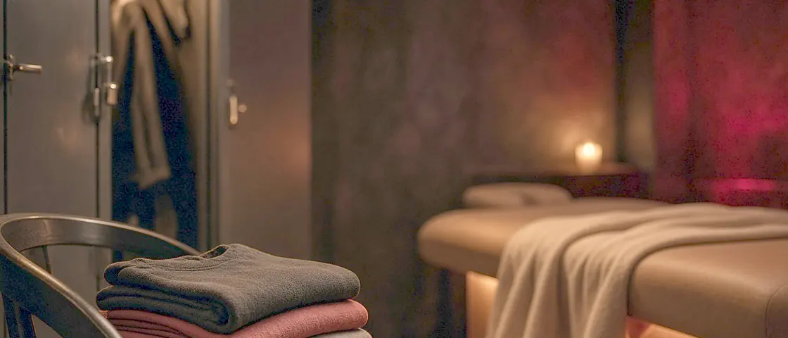 Naked massage near me - a candlelit room and a body oiled for a session